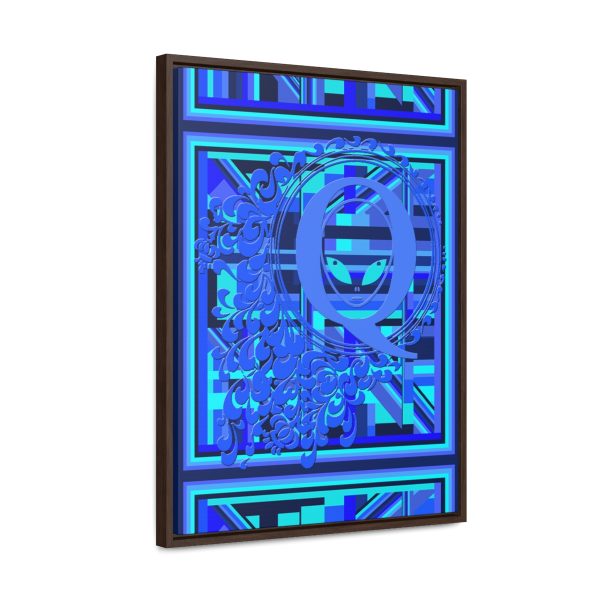 Gallery Canvas Wraps, Vertical Frame - Q Splash Geometric Multi Blue BG - Image 82