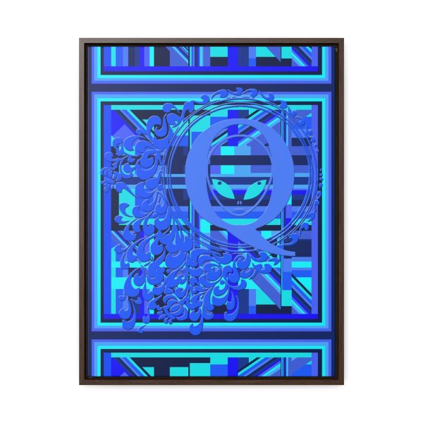 Gallery Canvas Wraps, Vertical Frame - Q Splash Geometric Multi Blue BG - Image 81