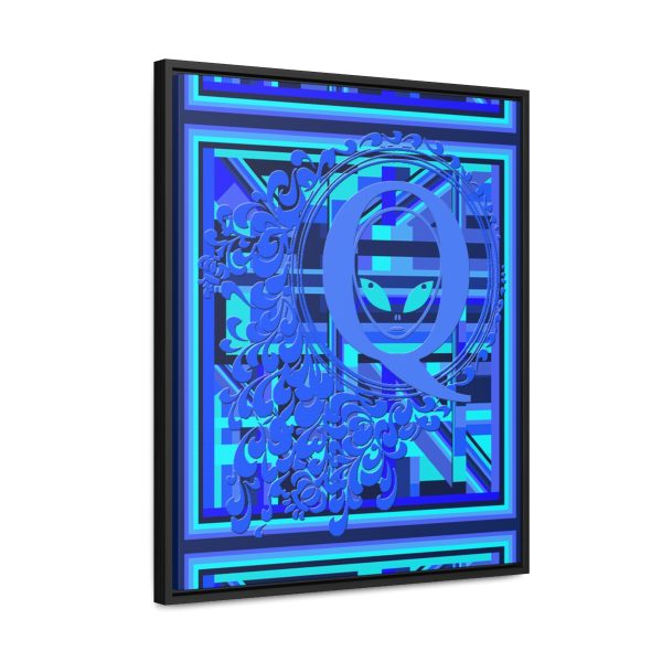 Gallery Canvas Wraps, Vertical Frame - Q Splash Geometric Multi Blue BG - Image 87