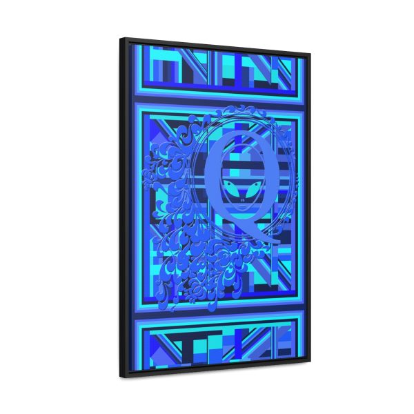 Gallery Canvas Wraps, Vertical Frame - Q Splash Geometric Multi Blue BG - Image 97