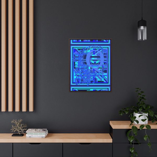 Gallery Canvas Wraps, Vertical Frame - Q Splash Geometric Multi Blue BG - Image 115