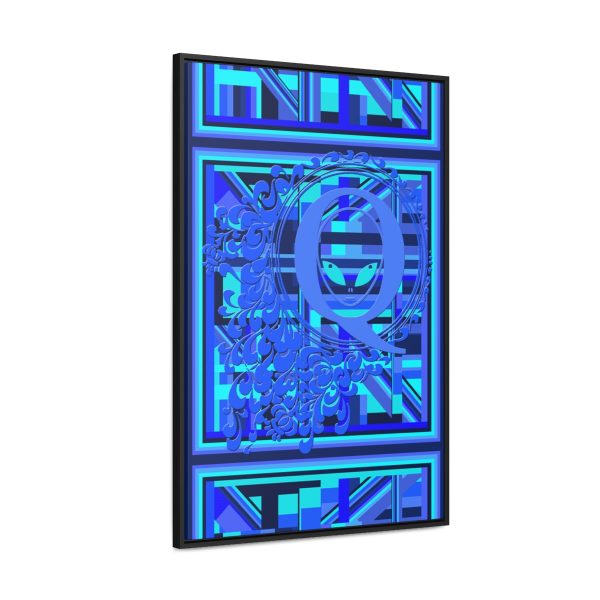 Gallery Canvas Wraps, Vertical Frame - Q Splash Geometric Multi Blue BG - Image 117