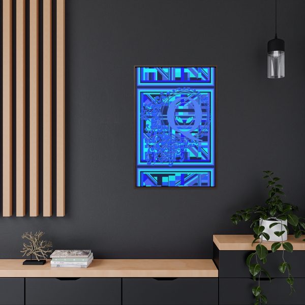 Gallery Canvas Wraps, Vertical Frame - Q Splash Geometric Multi Blue BG - Image 125