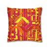 Spun Polyester Square Pillow Case - Unity4Canada - Sunset Colours - Geometric BG - Image 24