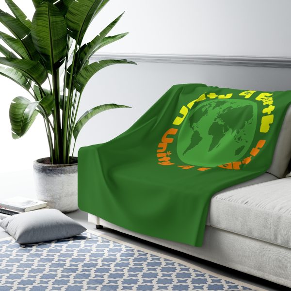 Sherpa Fleece Blanket - Unity4Earth - YellowOrange - Image 3