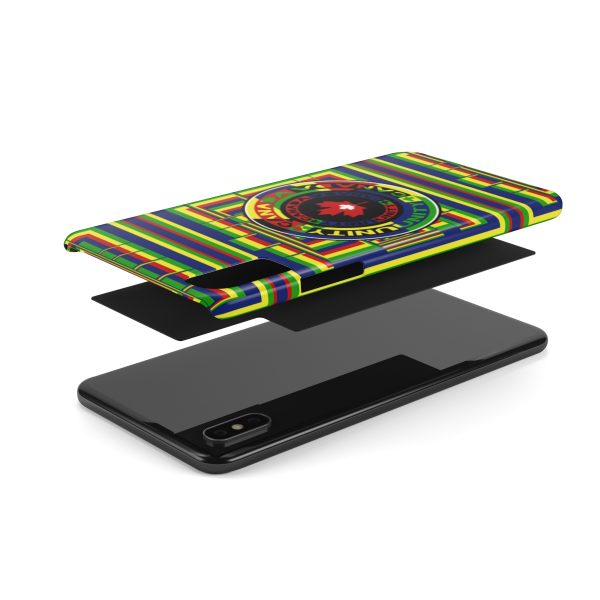 Slim Phone Cases - Unity4Canada - Multi Coloured - Geometric BG - Image 32