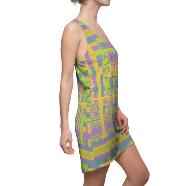 Women's Cut & Sew Racerback Dress (AOP) - END RACE BASED LAW - Pastels - Geometric BG - Image 6