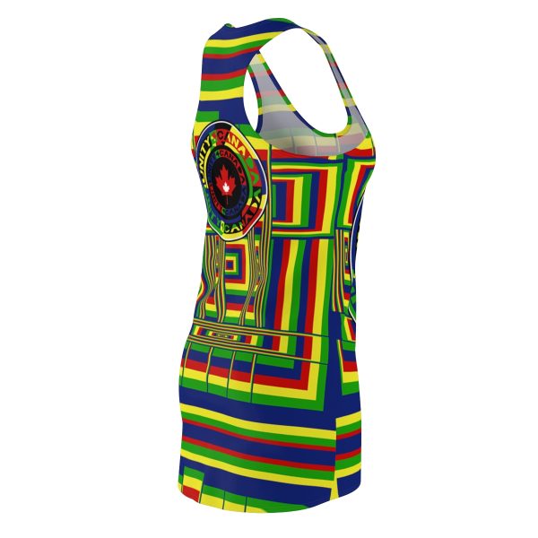 Women's Cut & Sew Racerback Dress (AOP) - Unity4Canada - Multi Coloured - Geometric BG - Image 5