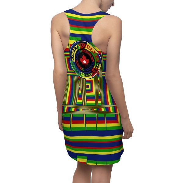 Women's Cut & Sew Racerback Dress (AOP) - Unity4Canada - Multi Coloured - Geometric BG - Image 7