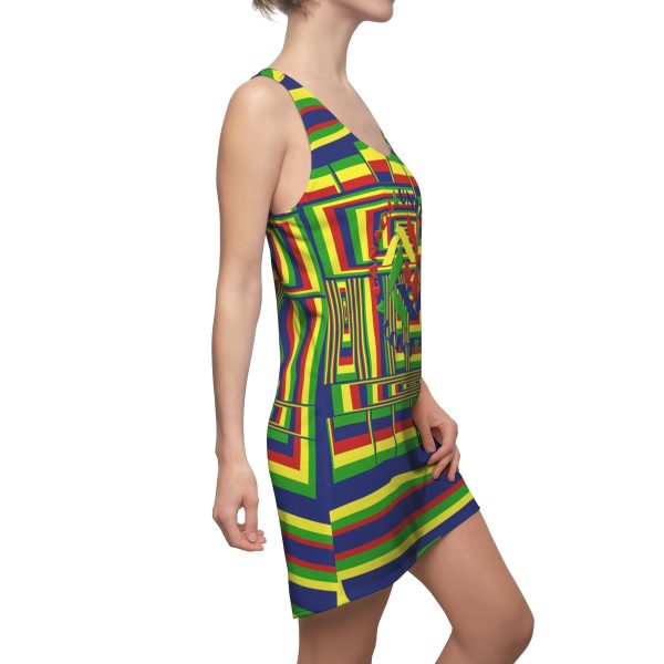 Women's Cut & Sew Racerback Dress (AOP) - Unity4Canada - Crayon Colours - Geometric BG - Image 6