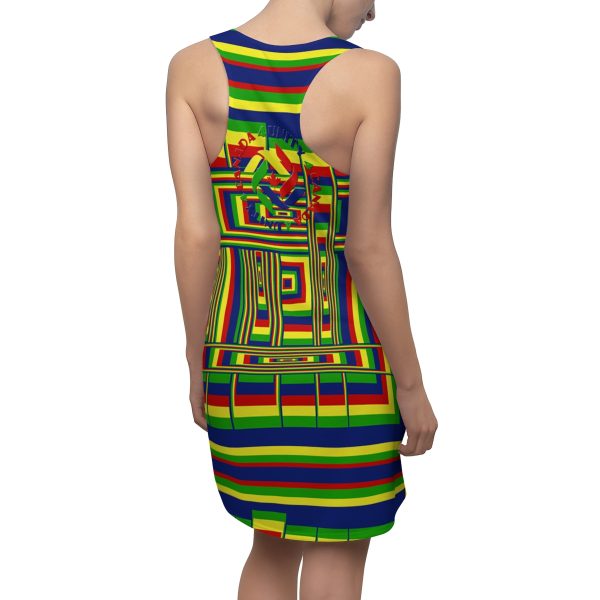 Women's Cut & Sew Racerback Dress (AOP) - Unity4Canada - Crayon Colours - Geometric BG - Image 7