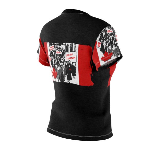 Women's Cut & Sew Tee (AOP)  - We Cannot Comply Our Way Out Of Tyranny - Black BG - Image 9