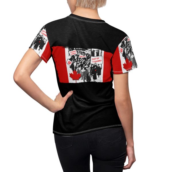 Women's Cut & Sew Tee (AOP)  - We Cannot Comply Our Way Out Of Tyranny - Black BG - Image 11