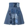 Women's Skater Skirt (AOP) - END RACE BASED LAW - Blues - Image 24