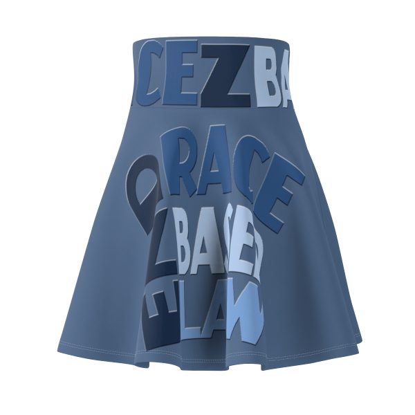 Women's Skater Skirt (AOP) - END RACE BASED LAW - Blues - Image 38