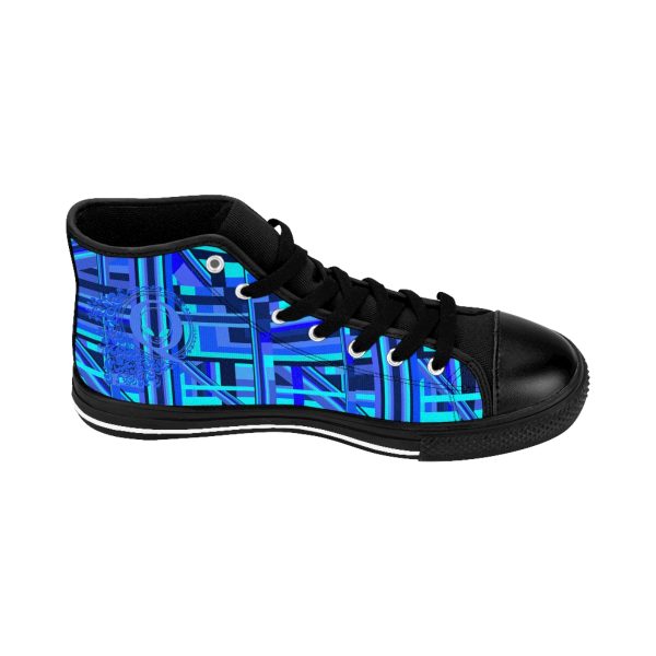 Women's Classic Sneakers - Q Splash Geometric Multi Blue BG - Image 5