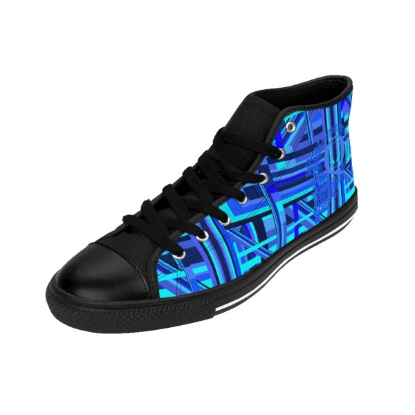 Women's Classic Sneakers - Q Splash Geometric Multi Blue BG - Image 6