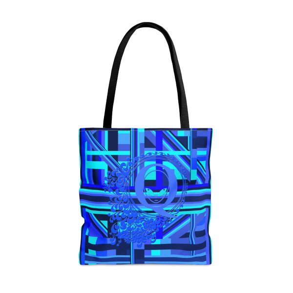 Tote Bag (AOP) - Q Splash Geometric Multi Blue BG - Image 9