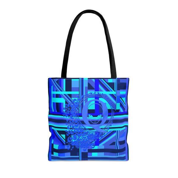 Tote Bag (AOP) - Q Splash Geometric Multi Blue BG - Image 5