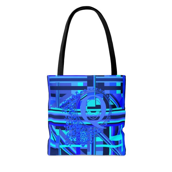 Tote Bag (AOP) - Q Splash Geometric Multi Blue BG