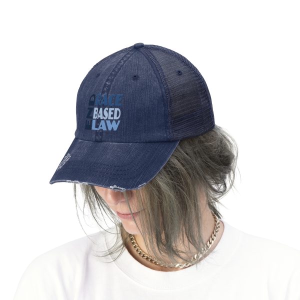 Unisex Trucker Hat - END RACE BASED LAW - Blues
