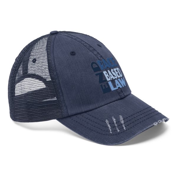 Unisex Trucker Hat - END RACE BASED LAW - Blues - Image 3