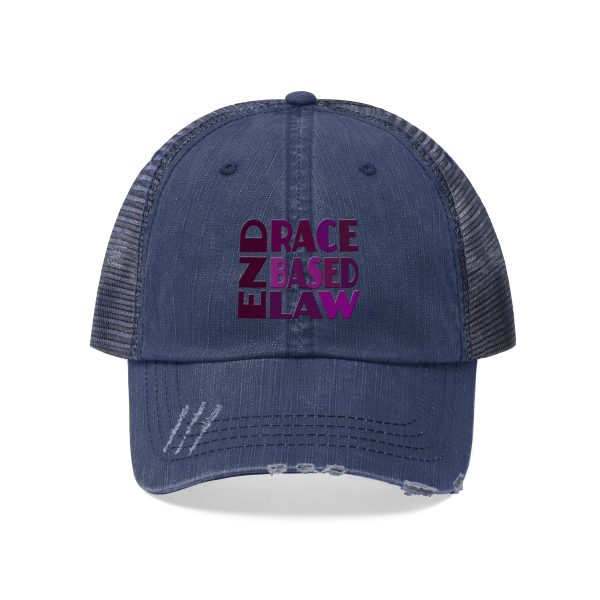 Unisex Trucker Hat - END RACE BASED LAW - Purples - Image 2