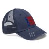 Unisex Trucker Hat - END RACE BASED LAW - Blue Red - Image 12