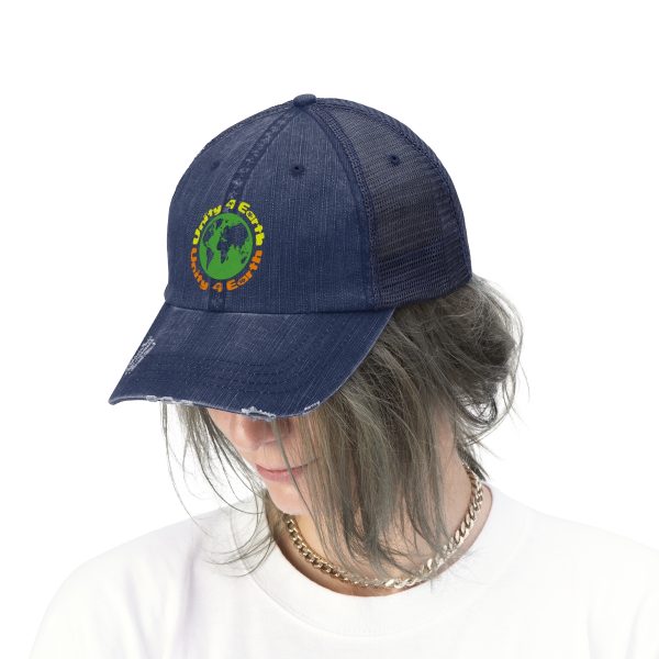 Unisex Trucker Hat - Unity4Earth - YellowOrange - Image 13