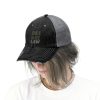 Unisex Trucker Hat - END RACE BASED LAW - Greys
