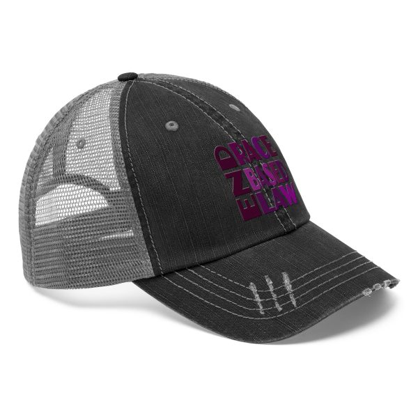 Unisex Trucker Hat - END RACE BASED LAW - Purples - Image 7