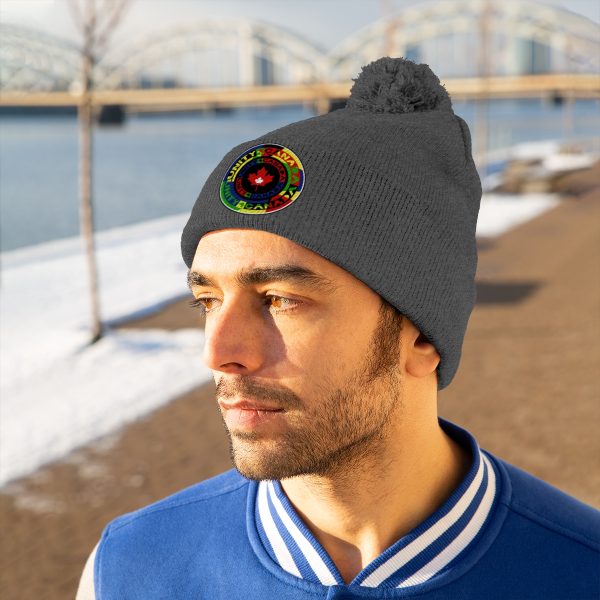 Pom Pom Beanie - Unity4Canada - Multi Coloured - Image 16