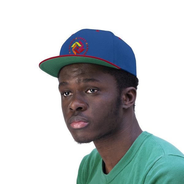 Unisex Flat Bill Hat - Unity4Canada - Sunset Colours - Image 3
