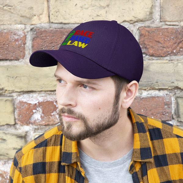 Unisex Twill Hat - END RACE BASED LAW - Crayon Colours - Image 5