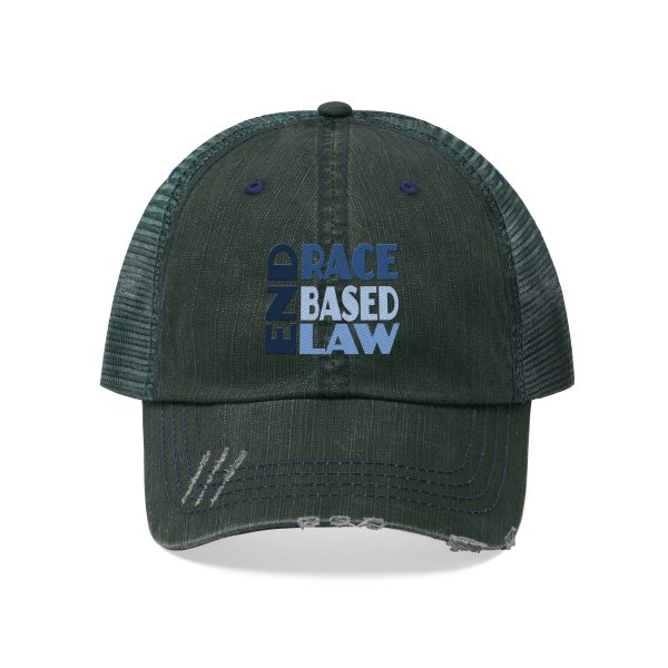 Unisex Trucker Hat - END RACE BASED LAW - Blues - Image 11