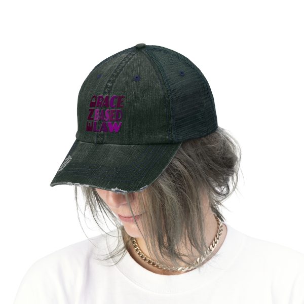 Unisex Trucker Hat - END RACE BASED LAW - Purples - Image 13