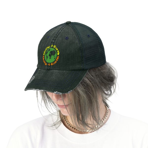 Unisex Trucker Hat - Unity4Earth - YellowOrange - Image 8