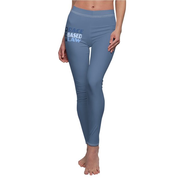 Women's Cut & Sew Casual Leggings (AOP) - END RACE BASED LAW - Blues - Image 5