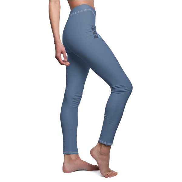 Women's Cut & Sew Casual Leggings (AOP) - END RACE BASED LAW - Blues - Image 6