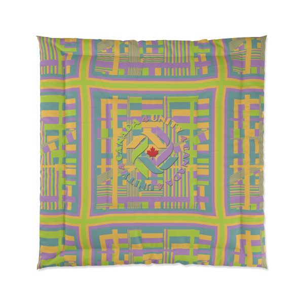 Comforter - Unity4Canada - Pastels - Geometric BG