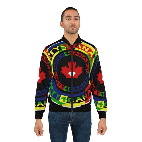 Men's Bomber Jacket (AOP) - Unity4Canada - Multi Coloured