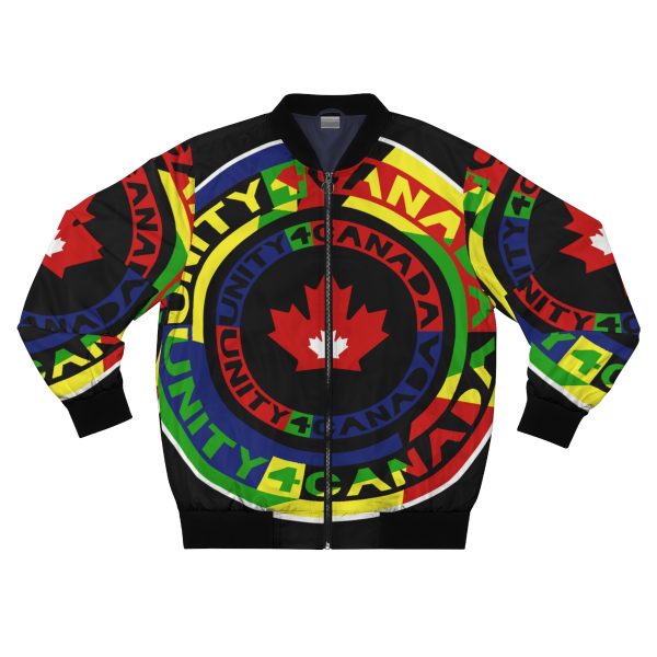 Men's Bomber Jacket (AOP) - Unity4Canada - Multi Coloured - Image 2