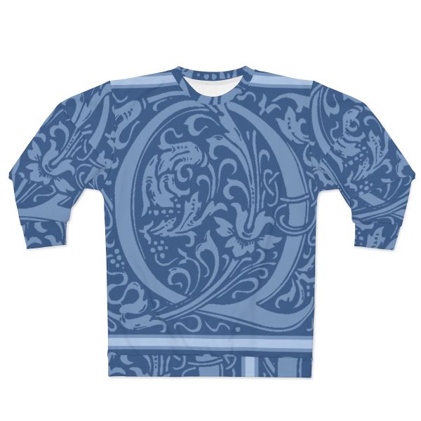 Unisex Sweatshirt (AOP) - Q Blue - Blue BG - Image 2