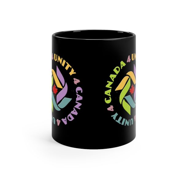 11oz Black Mug- Unity4Canada - Pastels