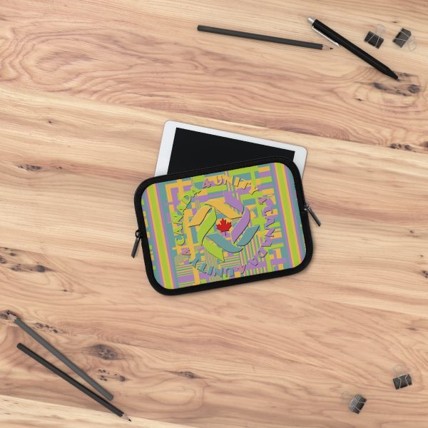 Laptop Sleeve- Unity4Canada - Pastels - Geometric BG - Image 11