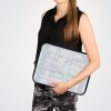 Laptop Sleeve - END RACE BASED LAW - Tinted Whites - Geometric BG