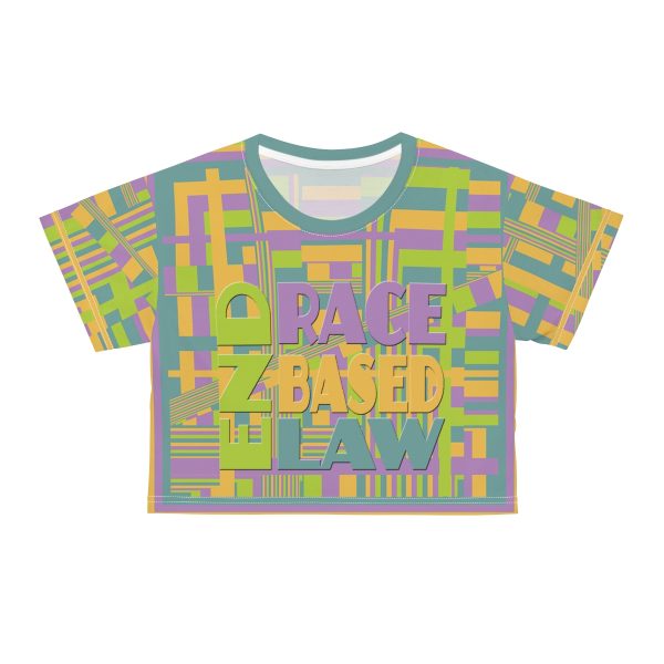 Crop Tee (AOP) - END RACE BASED LAW - Pastels - Image 6