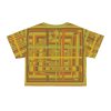Crop Tee (AOP) - END RACE BASED LAW - Earth Tones - Geometric BG - Image 23
