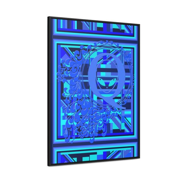 Gallery Canvas Wraps, Vertical Frame - Q Splash Geometric Multi Blue BG - Image 127