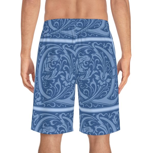 Men's Board Shorts (AOP) - Q Blue - Blue BG - Image 12